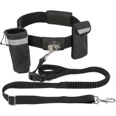 Pavada skriešanai - Trixie Waist belt with leash, belt: 60–120 cm/40 mm, leash: 1.00–1.35 m/25 mm