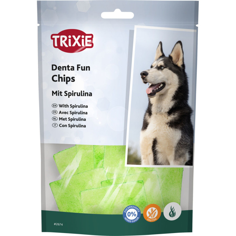 Gardums suņiem : Trixie Chewing Chips with Spirulina Algae 50g
