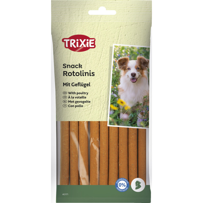 Gardums suņiem : Trixie Rotolinis, poultry 12/120g.