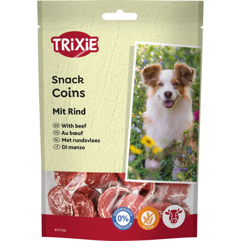 Gardums suņiem : Trixie Premio Beef Coins, 100 g