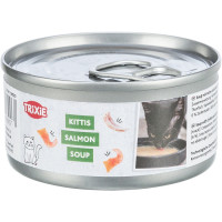Konservēta barība kaķiem : Trixie Salmon Soup with chicken and salmon, 80 g