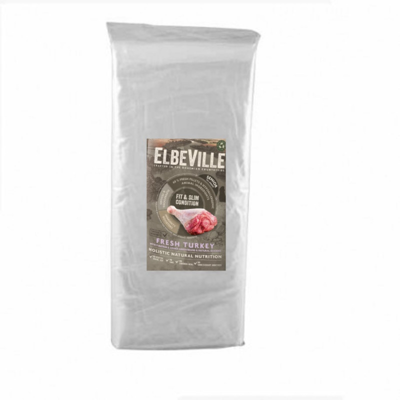 Sausa barība suņiem - ELBEVILLE Senior All Breeds Fresh Turkey Fit and Slim Condition 20 kg
