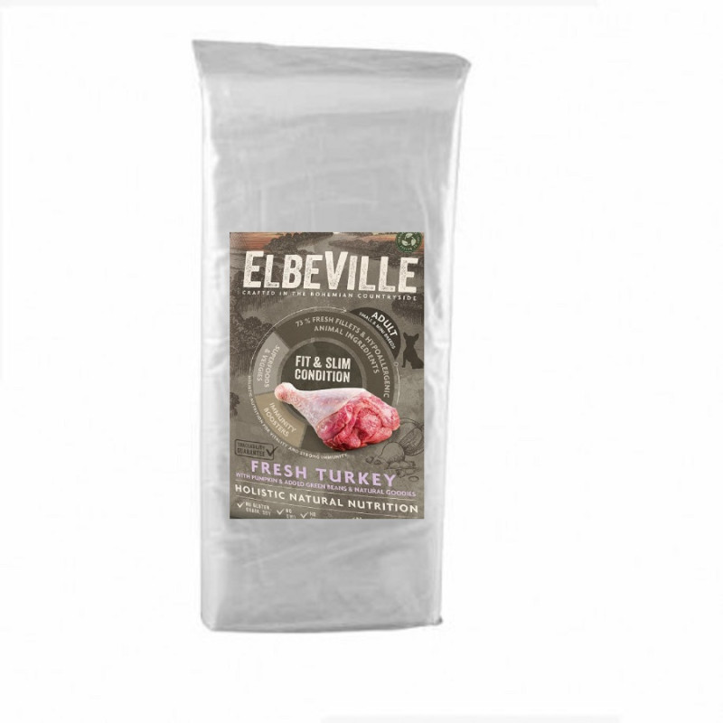 Sausa barība suņiem - ELBEVILLE Adult Mini Fresh Turkey Fit and Slim Condition 20 kg