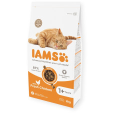 Sausā barība kaķiem : IAMS CAT ADULT CHICKEN 2kg