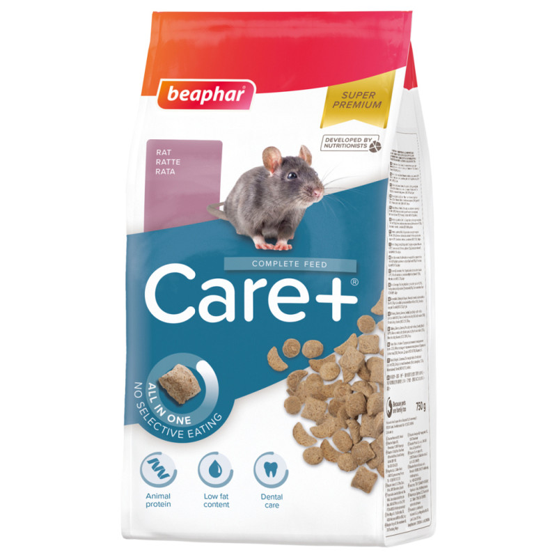 Barība mājas žurkām - Beaphar Care+ Rat, 750gr