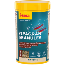 Peldoša, mīksta granulu barība dekoratīvajām zivīm - Sera Vipagran Granules 250 ml (100 g)