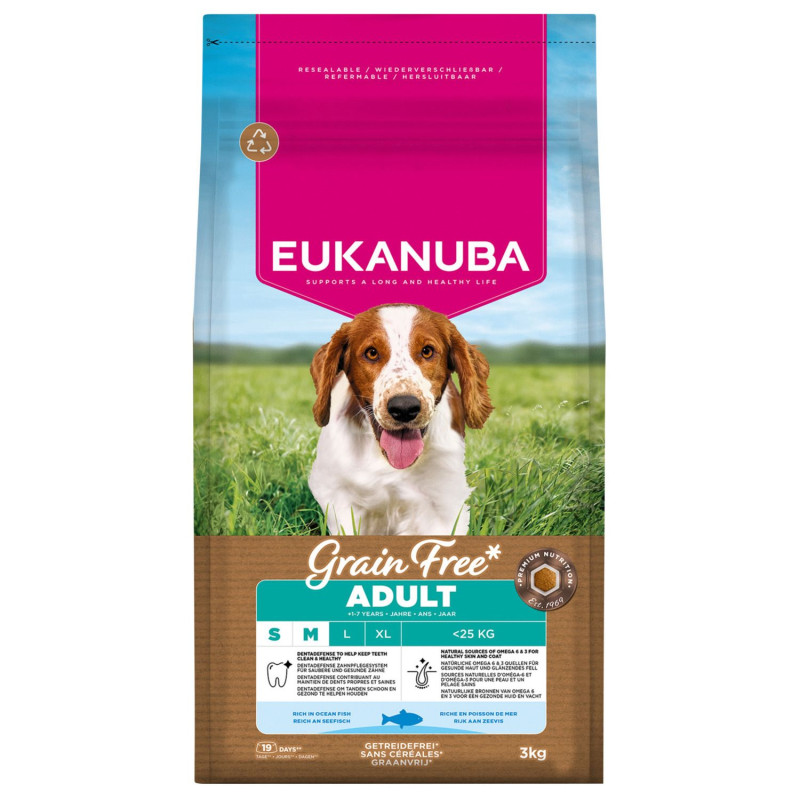 EUK DOG ADULT SMMED GRAIN FREE OCEAN FISH 3KG (3)