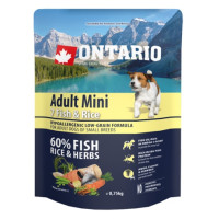 Sausa barība suņiem - Ontario Dog Adult Mini Fish and Rice, 750 gr