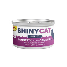 Konservēta barība kaķiem  - Gimborn SHINYCAT JELLY TUNA WITH SHRIMPS 70g
