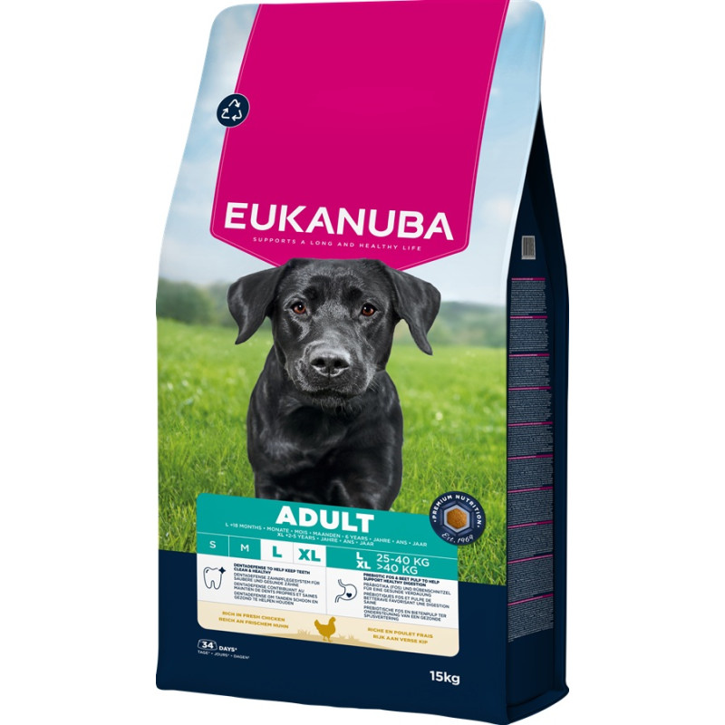 Sausa barība suņiem - Eukanuba Adult Large Chicken, 15 kg