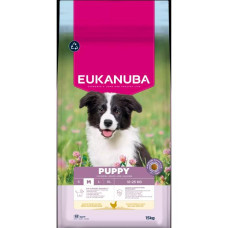 Sausa barība kucēniem - Eukanuba Puppy Medium Chicken, 15 kg