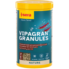 Peldoša, mīksta granulu barība dekoratīvajām zivīm - Sera Vipagran Granules 1.000ml (370g)