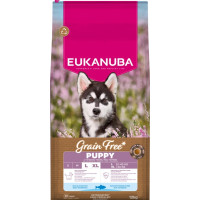 Sausa barība kucēniem - Eukanuba Puppy and Junior, Large, Grain Free, ocean fish 12 kg