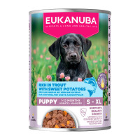 Konservi kucēniem - Eukanuba CAN LC PUP AB TRUT&SWPT 400G