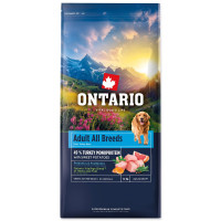 Barība suņiem – Ontario Adult All Breeds, Monoprotein, Turkey and Sweet Potatoes, 12 kg