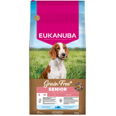 Корм для собак - Eukanuba Senior Small & Medium, Grain Free, ocean fish 12 kg