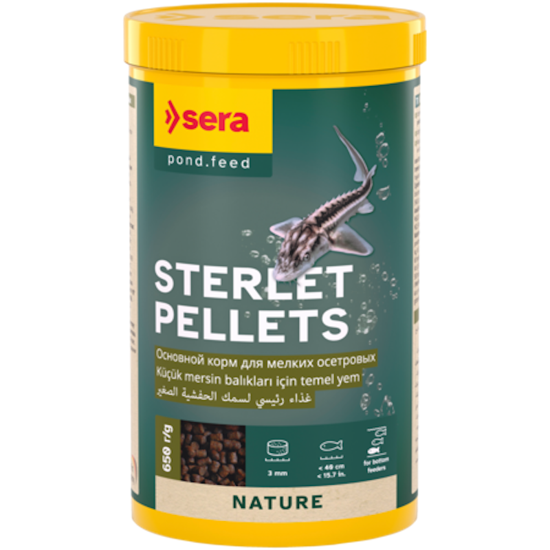 Barība dīķu storēm - Sera Sterlet Pellets 1.000 ml (650g)