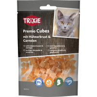 Gardumi kaķiem - Trixie Premio Cubes with Chicken Breast & Shrimp, 50 g