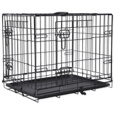 Bokss suņiem - Placek wire dog crate / Double door / 121 x 74 x 82 cm