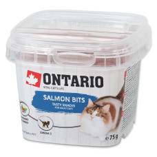 Gardums kaķiem – Ontario Salmon bits, 75 g