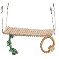 Aksesuārs grauzējiem : Trixie Suspension bridge with rope and toy, 29×25×9cm
