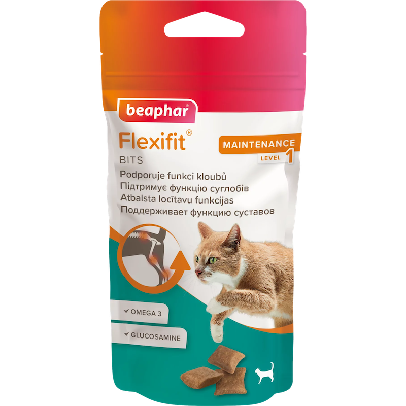 Vitamīnizēta papildbarība - Beaphar FLEXIFIT BITS CATS