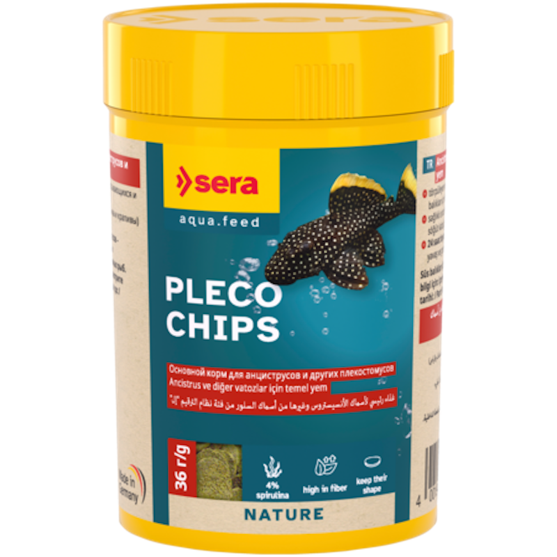 Barība plānu čipsu veidā samiem - Sera Pleco Chips 100 ml (36g)