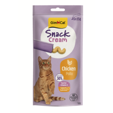 Gardumi kaķiem - GimCat SNACK CREAM CHICKEN 6 X 15 G