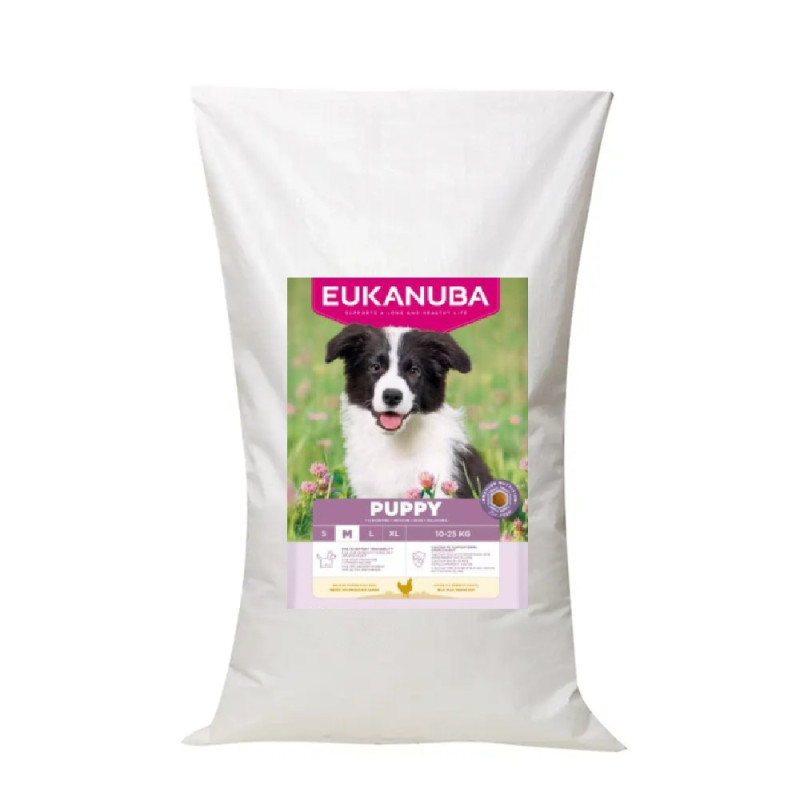 Сухой корм для щенков — Eukanuba Puppy Medium Chicken, 18 кг