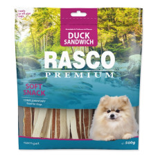 Gardums suņiem - Rasco Premium Snack sandwiches duck 500g