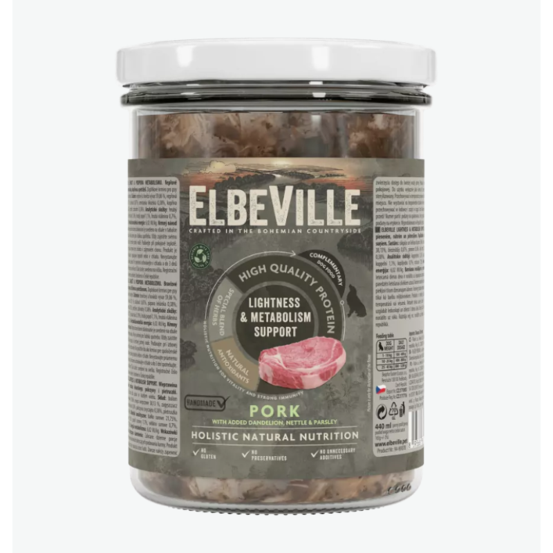 Консервы для собак – ElbeVille Lightness and Metabolism Support, Pork with added Cream, 44