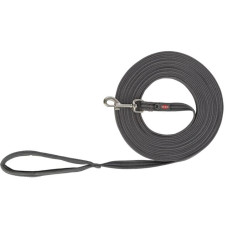 TRX 13 Fusion tracking leash, rubberised, M–XL: 10 m/17 mm, graphite/papaya, Pavada siksna