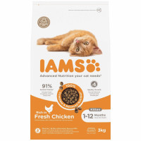 Sausā barība kaķēniem - IAMS CAT KITTEN CHICKEN 3 kg