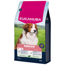 Sausa barība suņiem - Eukanuba Senior, Small/Medium, Lamb and Rice, 12 kg