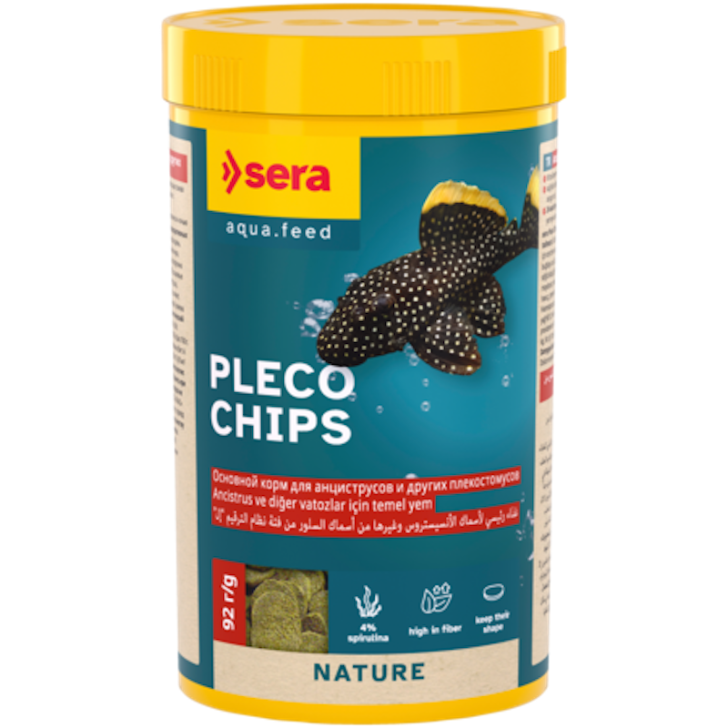Barība plānu čipsu veidā samiem - Sera Pleco Chips 250 ml (92g)