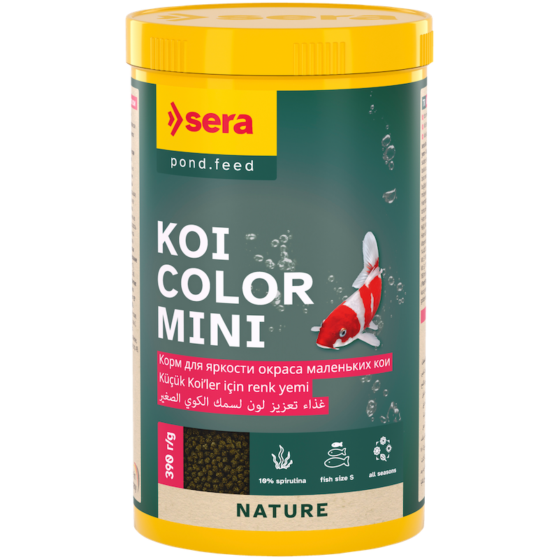 Barība dīķa zivīm - Sera Koi Color Mini1000ml (390g)