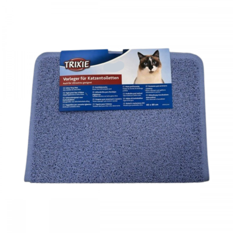 Kaķu tualetes paklājs - Trixie Cat litter tray mat, PVC, 40 × 60 cm light blue