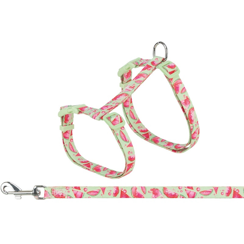 Krūšu siksna ar pavadu kaķiem - Trixie Cat harness with lead, flower power, 35–59 cm/13 mm