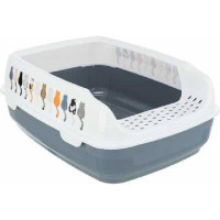 Kaķu tualete : Trixie Delio cat litter tray, with rim, 35 × 20 × 48 cm, grey/white