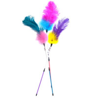 Rotaļlieta kaķiem - Gimborn GIMCAT CAT TEASER W/LONG FEATHERS&BELLS
