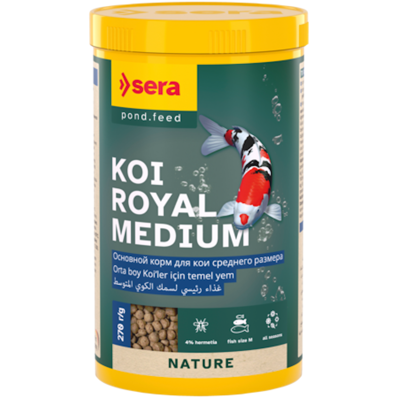 Barība dīķa zivīm - Sera KOI Royal Medium, 1000ml (270g)