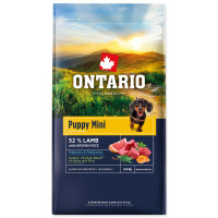 Barība kucēniem – Ontario Dog Puppy Mini Lamb & Brown Rice 6,5kg
