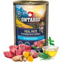 Konservi suņiem - Ontario Adult Veal Pate with Turmeric Flavor