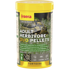 Barība bruņurupučiem - Sera Tortoise Adult Herbivore Duo Pellets 250ml, 80 g
