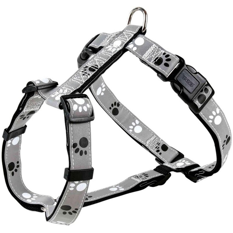 Kakla siksna - Trixie Silver Reflect H-Harness "XS-S", 30-40cm/15mm
