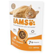 IAMS CAT SENIOR CHICKEN 800gr. Sausā barība ar vistas gaļu kaķiem vecākiem par 7 gadiem