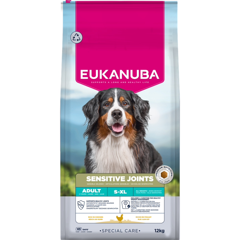 Sausa barība suņiem - Eukanuba Special Care, Adult, ALL, Sensitive Joints 12KG