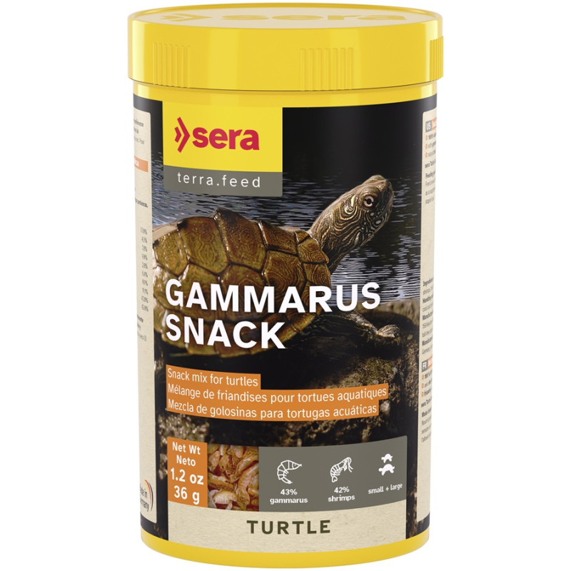 Barība bruņurupučiem - Sera Turtle Gammarus Snack, 250ml, 36g