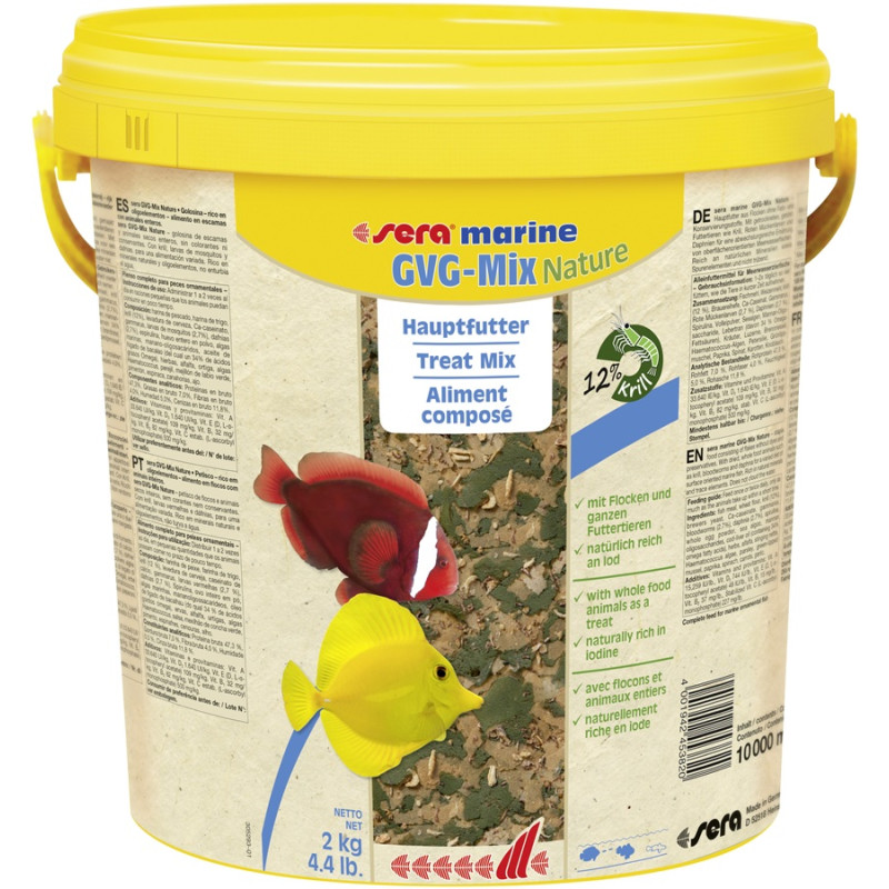 Kompleksā barība visām jūras zivīm - Sera Marine GVG-Mix Nature 10L 2kg