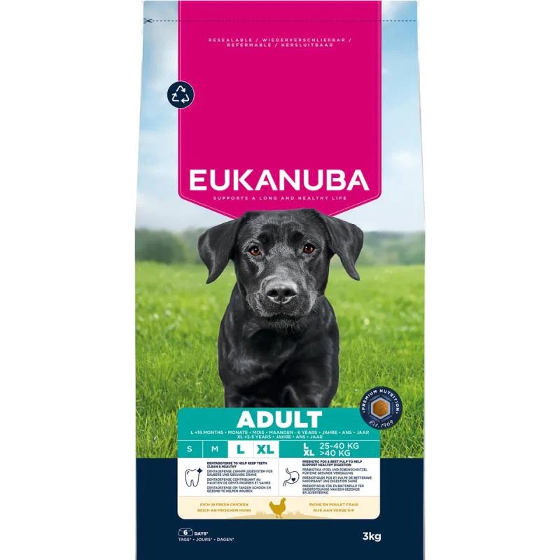 Sausa barība suņiem - Eukanuba Adult Large Chicken, 3 kg